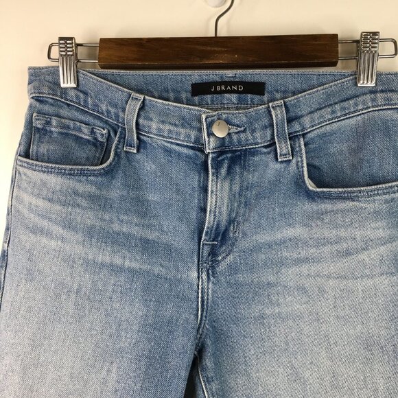 J Brand Selena Raw Hem Cropped Jeans Valley Wash Size 26 - Picture 4 of 10